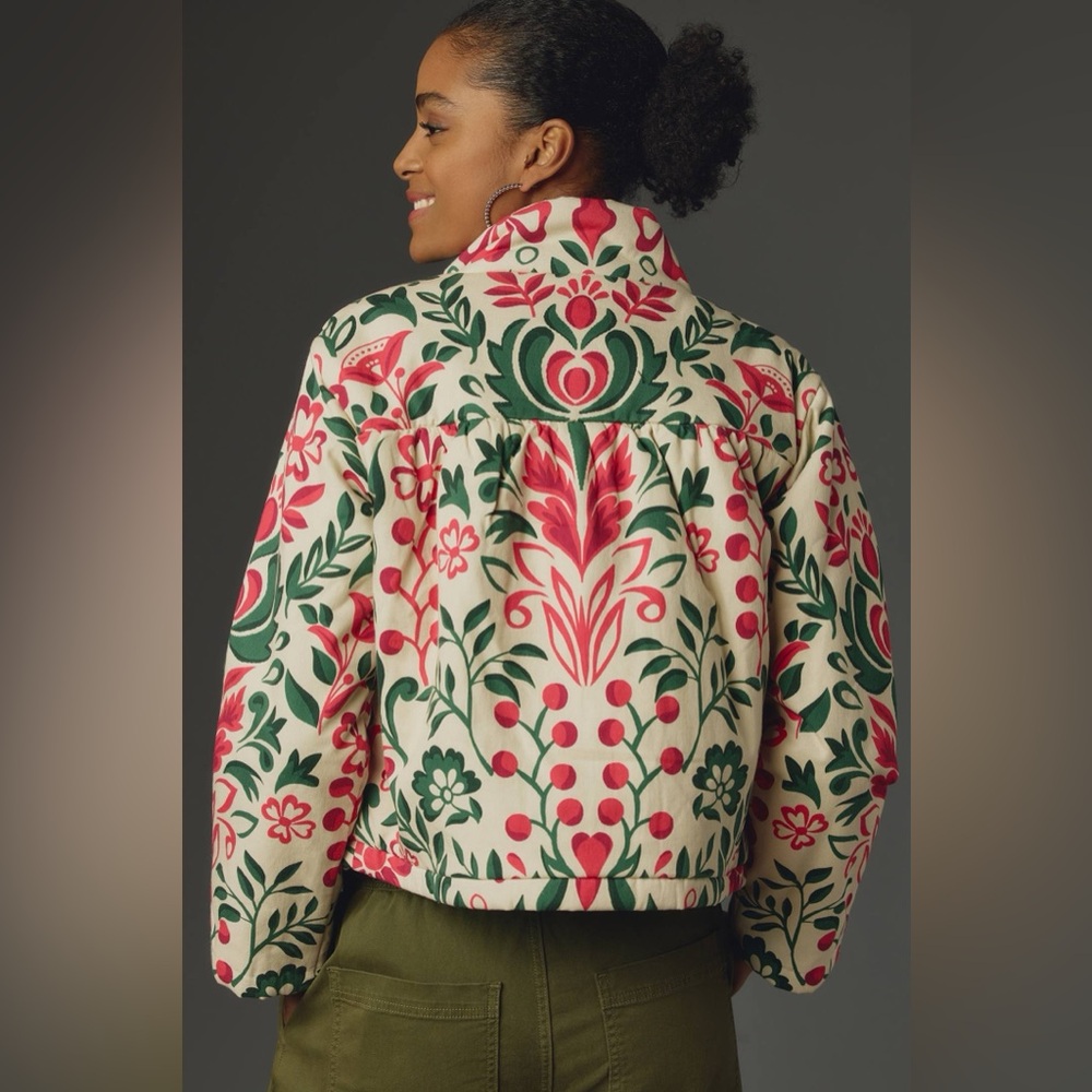 Anthropologie Floral Jacket Size XS - Picture 3 of 9